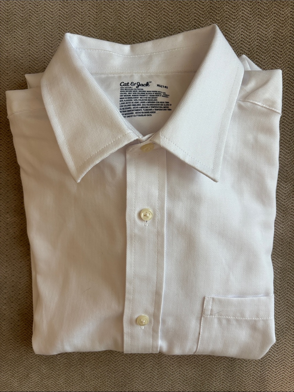 Cat & Jack Boys Dress Shirt Sz XL